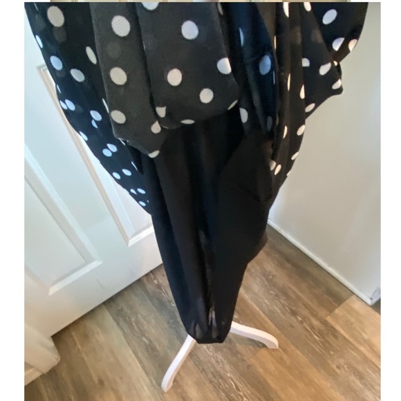 Liz Claiborne Polka-dot Dress in Black & White, for Office or Night Out Size Lg - Picture 5 of 8